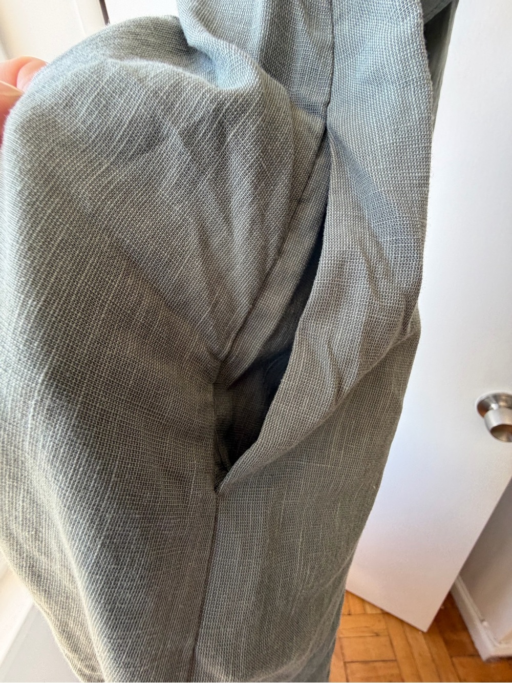 Target Olive Ruffle V-Neck Maxi Dress - Picture 4 of 6